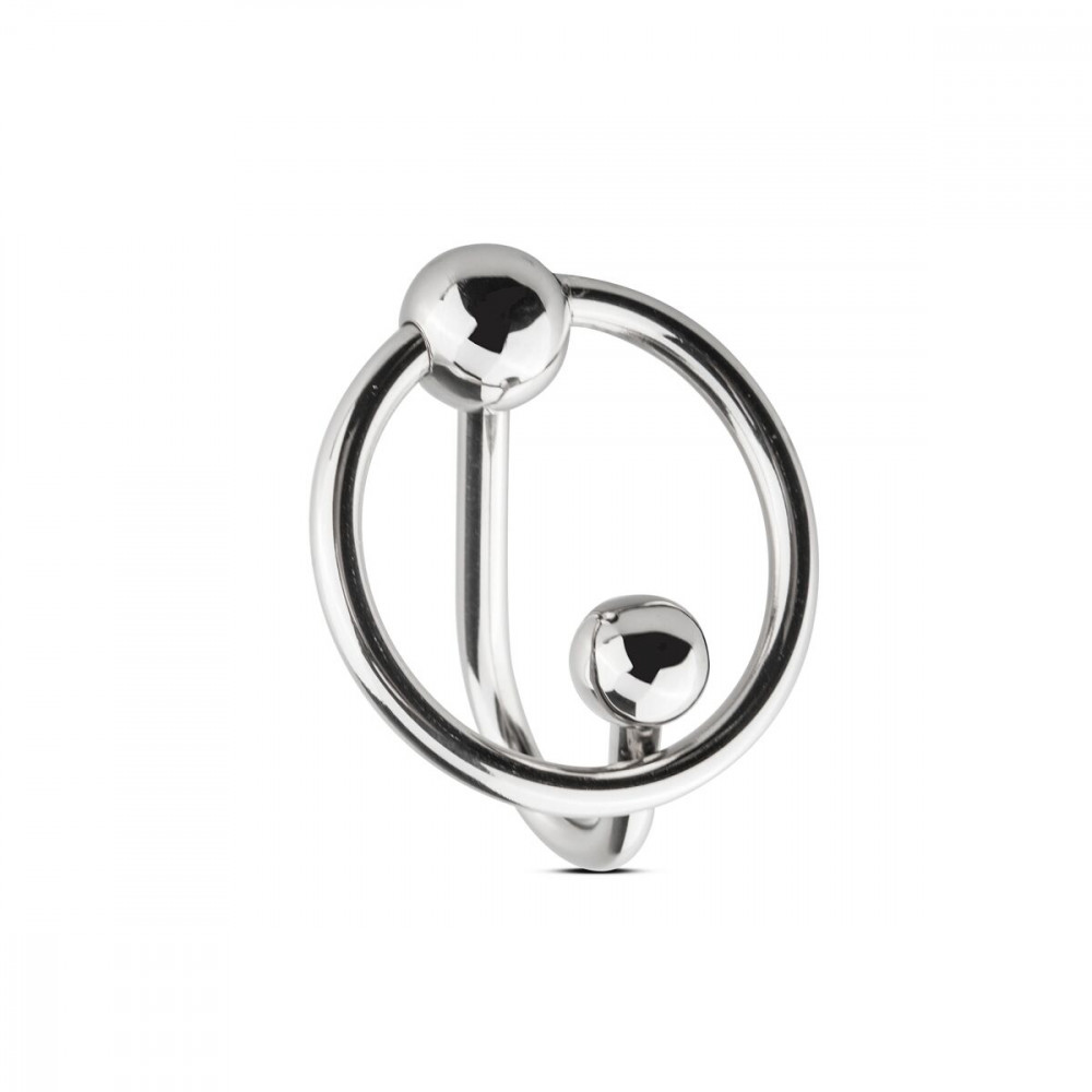 БДСМ аксессуары - Уретральная вставка с кольцом Sinner Gear Unbendable - Sperm Stopper Solid, диаметр кольца 2,6см 3