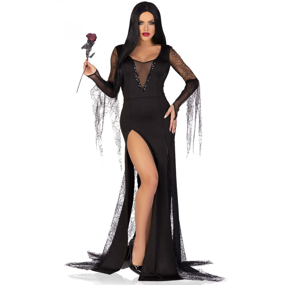 Эротические костюмы - Эротический костюм Мортиши Аддамс Leg Avenue Sexy Spooky Morticia S 4