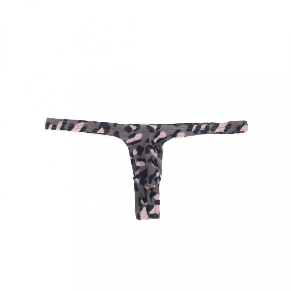 Різне - Стрінги чоловічі Star Night з темно-леопардовим принтом, чорно-рожеві, М 5