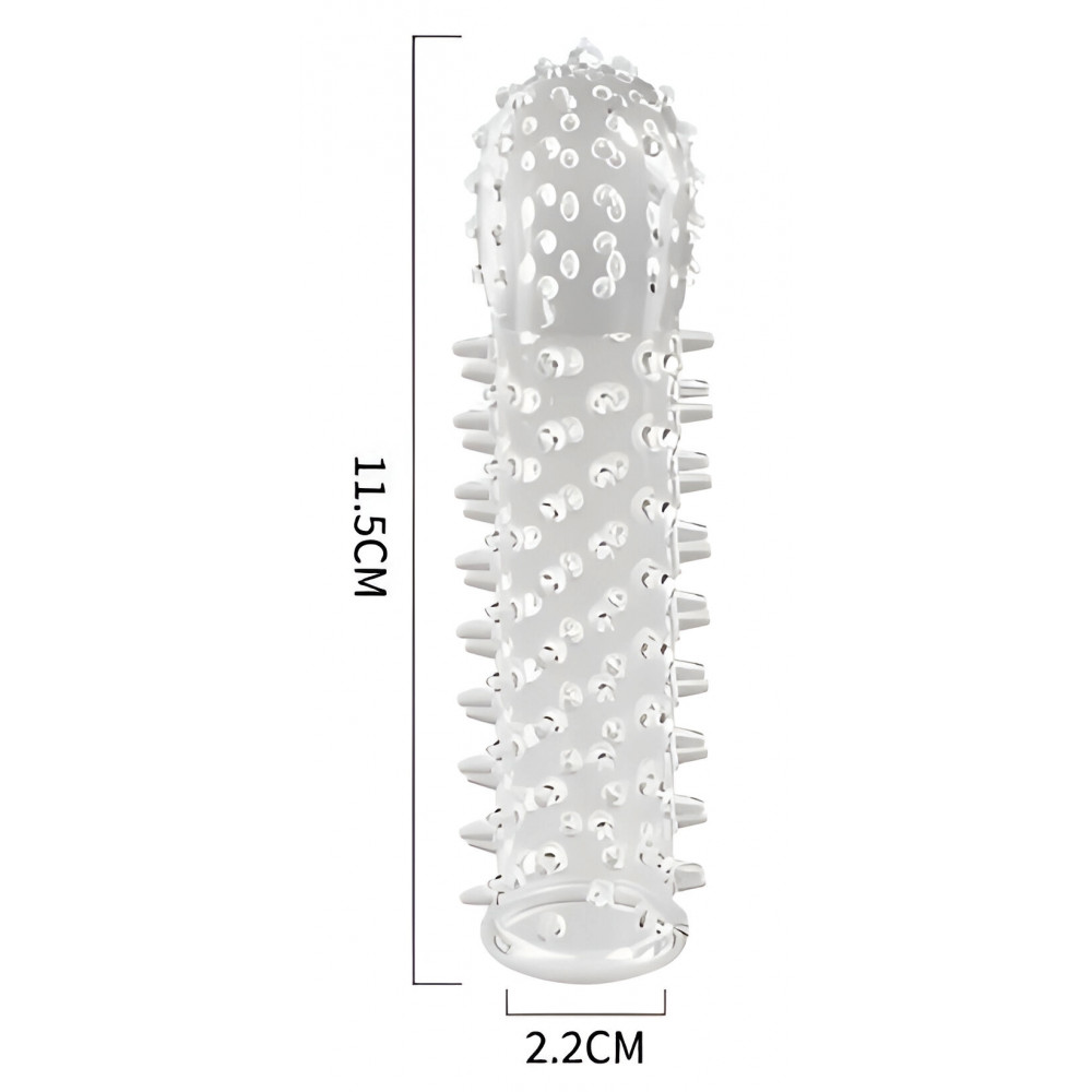 Різне - Стимулююча насадка-презерватив Meleon AR034 A 2