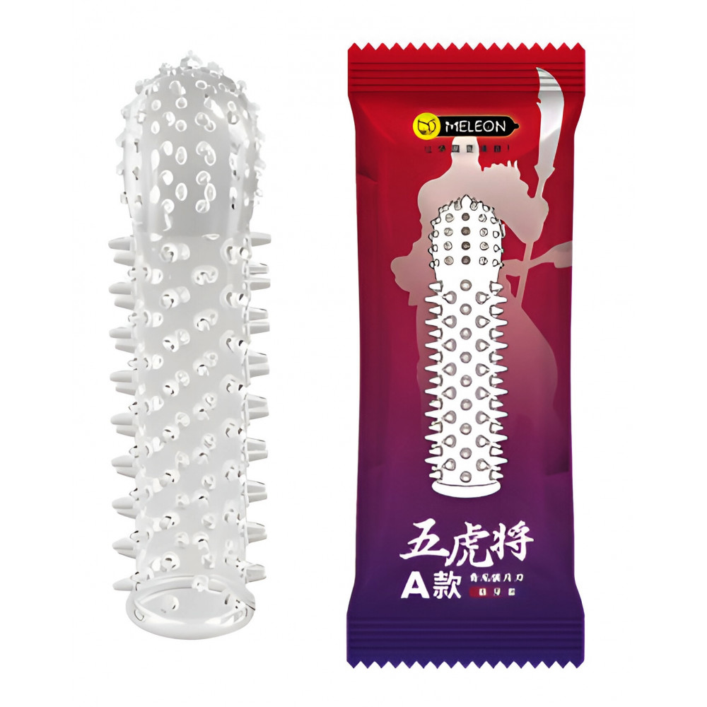 Різне - Стимулююча насадка-презерватив Meleon AR034 A