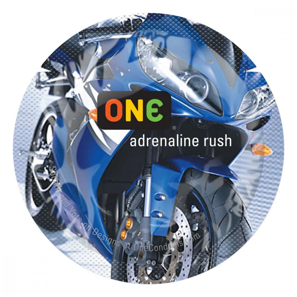 Презервативы - Презерватив ONE Color Sensations - ONE adrenaline rush (Blue) 1 шт