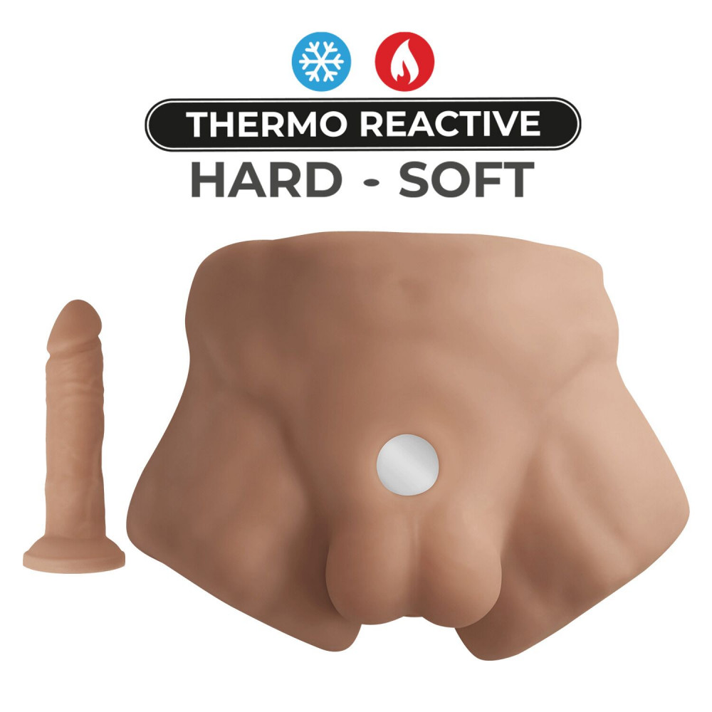  - Полуторс с фаллоимитатором на присоске SilexD Apollo S Male Torso Caramel 3