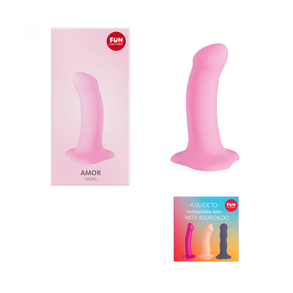 Фалоімітатор - Фалоімітатор Fun Factory AMOR, рожевий, довжина 14,6 см, діаметр 3,7 см, вигнутий 2