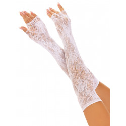 Митенки Leg Avenue Lace Opera Length Fingerless Gloves White