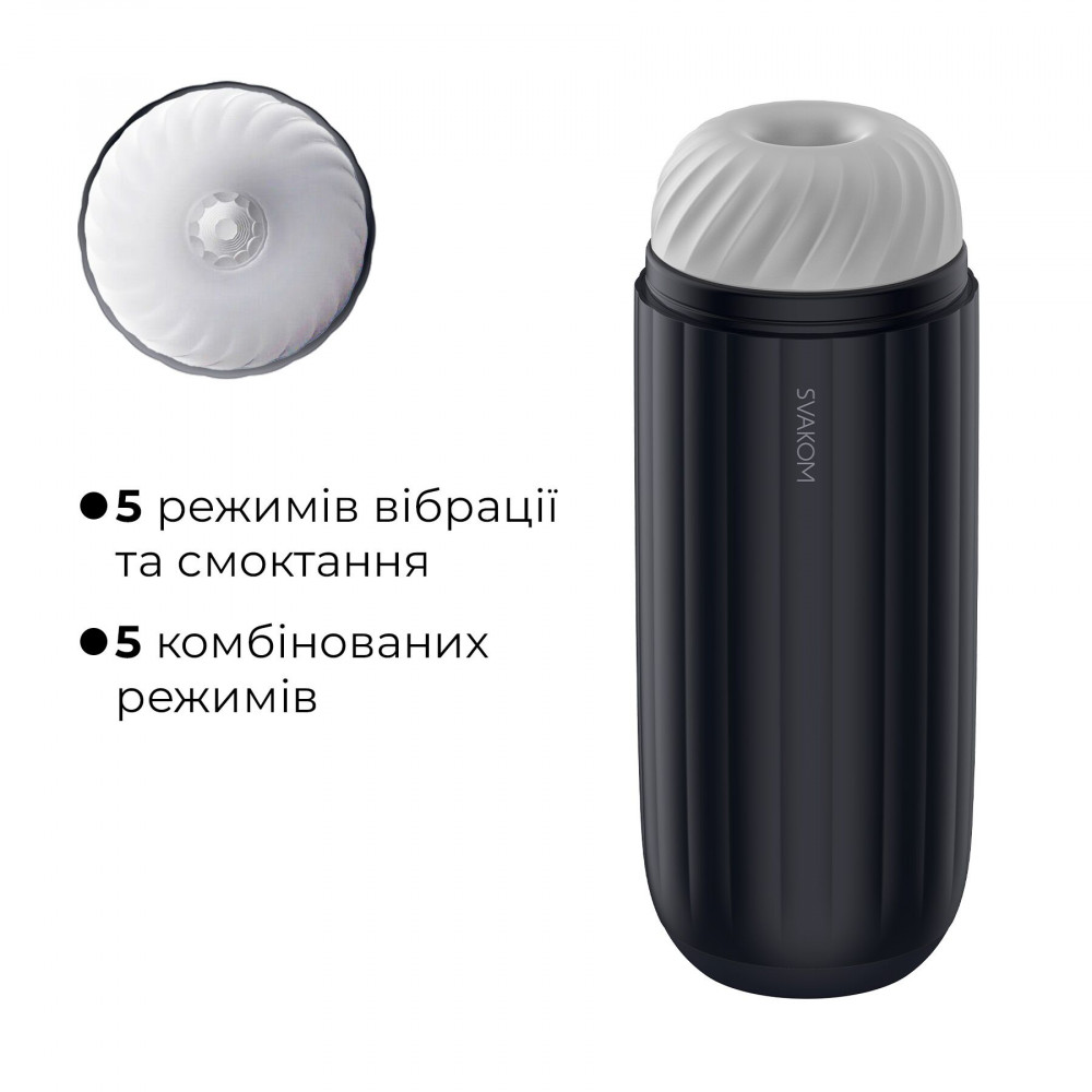 Мастурбаторы с вибрацией - Интерактивный смарт-мастурбатор с вибрацией и посасыванием Svakom Sam Neo 2 Pro, подогрев до 38 °C 3