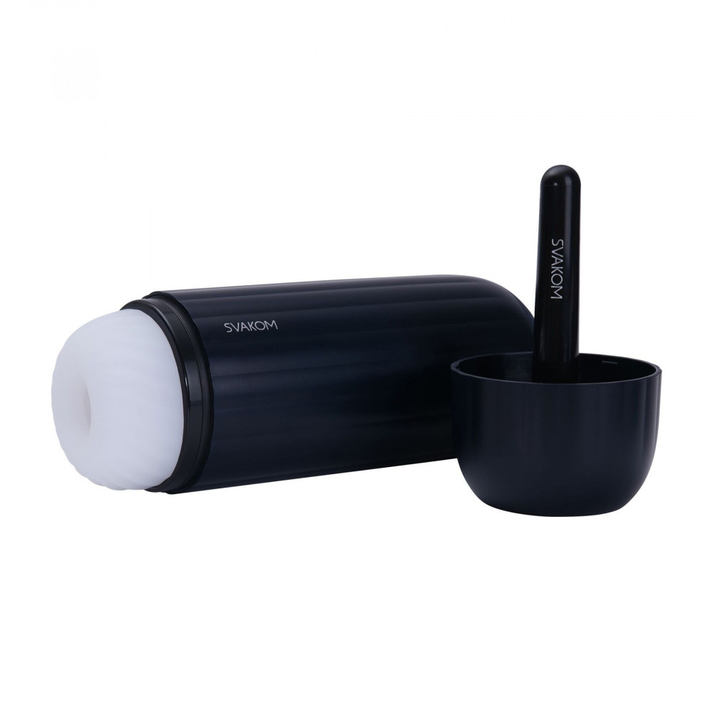 Мастурбаторы с вибрацией - Интерактивный смарт-мастурбатор с вибрацией и посасыванием Svakom Sam Neo 2 Pro, подогрев до 38 °C