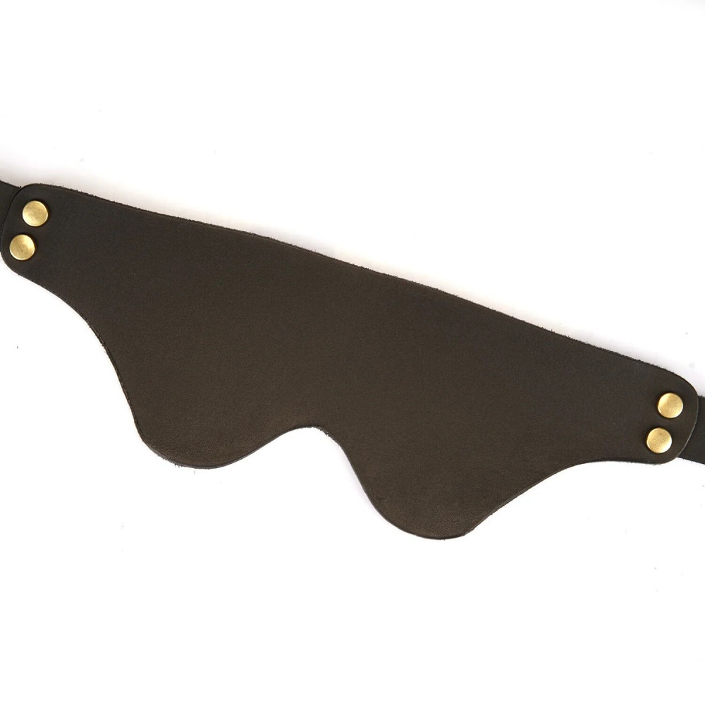 Повязки на глаза, кляпы, зажимы - Кожаная маска на глаза Liebe Seele Samurai Blindfold 3