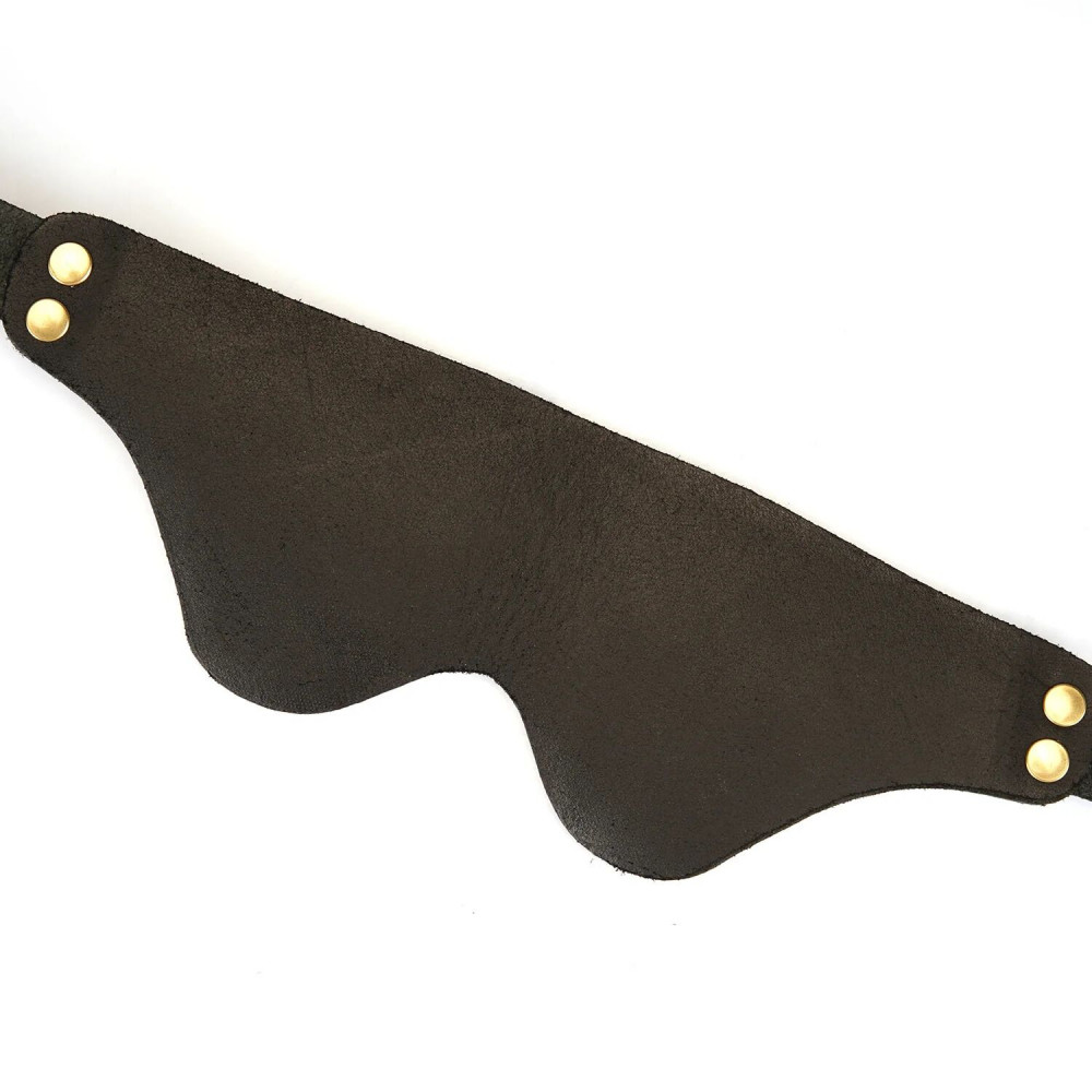 Повязки на глаза, кляпы, зажимы - Кожаная маска на глаза Liebe Seele Samurai Blindfold 2