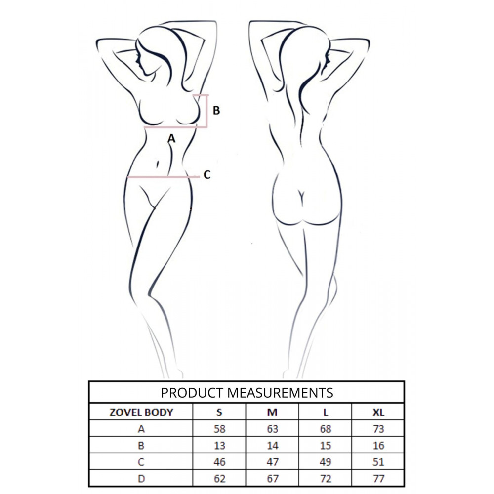 Женское эротическое белье - Боди Passion ZOVEL BODY light pink S 9