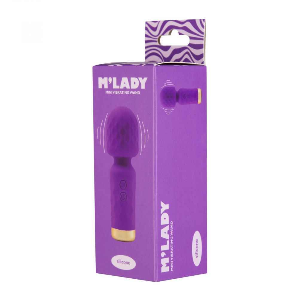 Для LGBTQ+ - Вібромасажер M’Lady Mini Vibrating Wand Purple 2