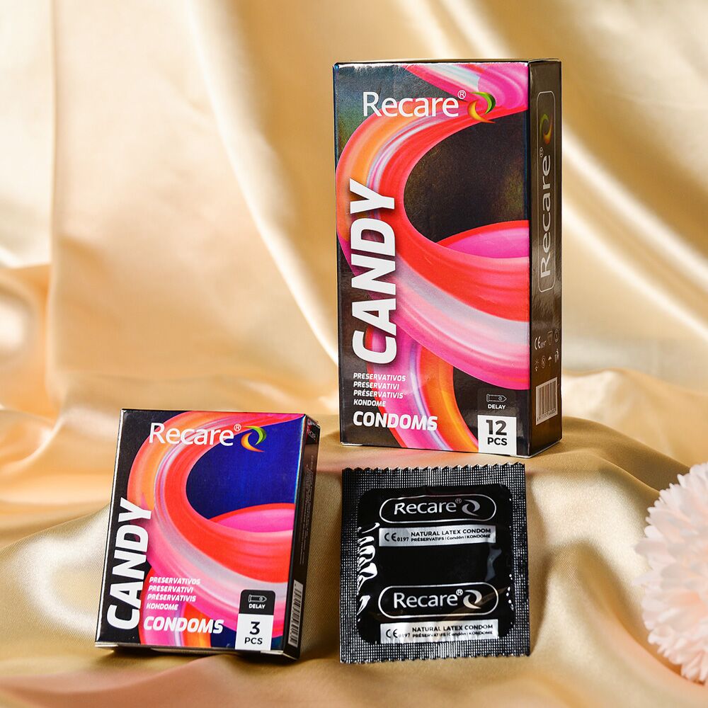 Презервативы - Презервативы Holographic Recare Delay Candy Condoms 12 шт, пролонгирующий эффект, конфетный аромат 3