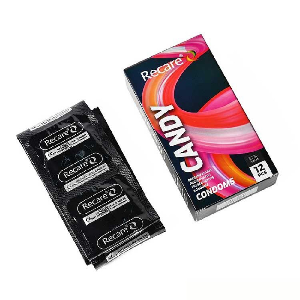 Презервативы - Презервативы Holographic Recare Delay Candy Condoms 12 шт, пролонгирующий эффект, конфетный аромат 1