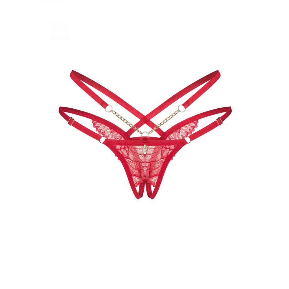 Женское эротическое белье - Трусики Obsessive Matildea crotchless thong S/M 1
