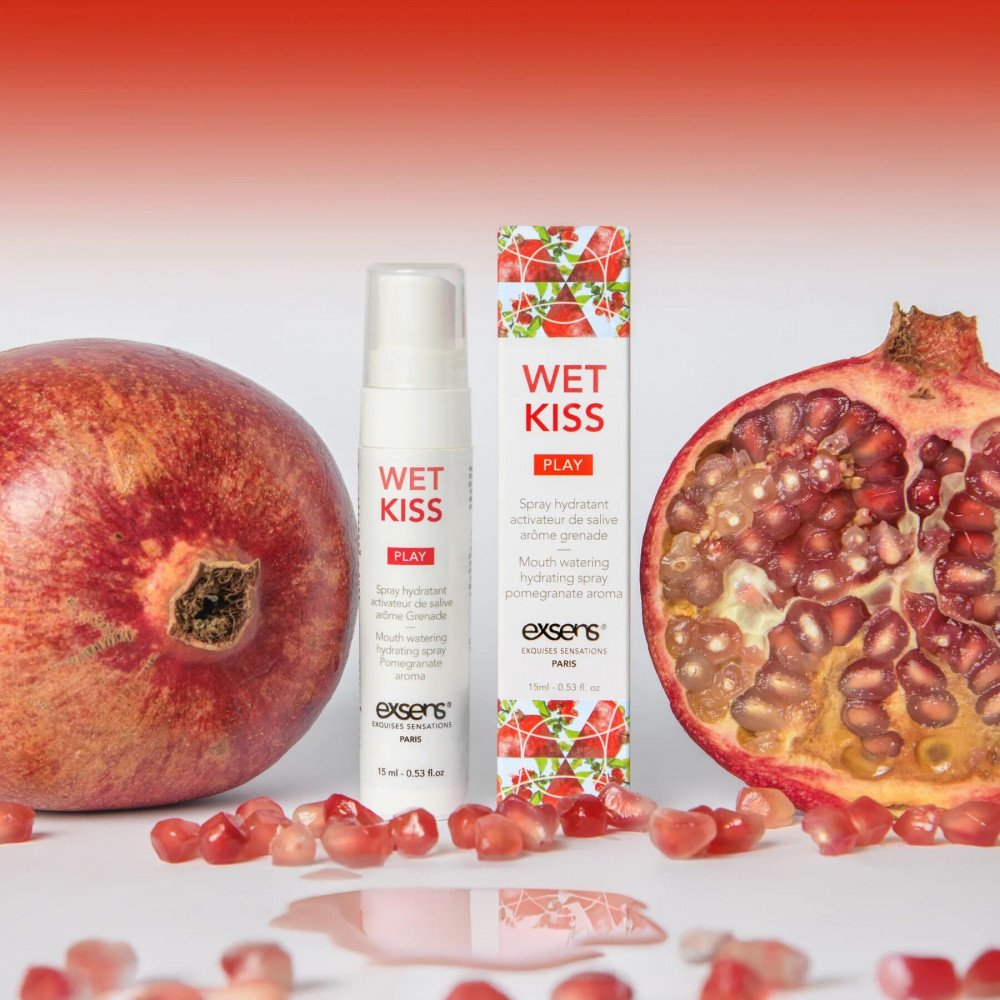 Оральні змазки - Спрей для посилення слиновиділення EXSENS Wet Kiss Pomegranate 15 мл 1