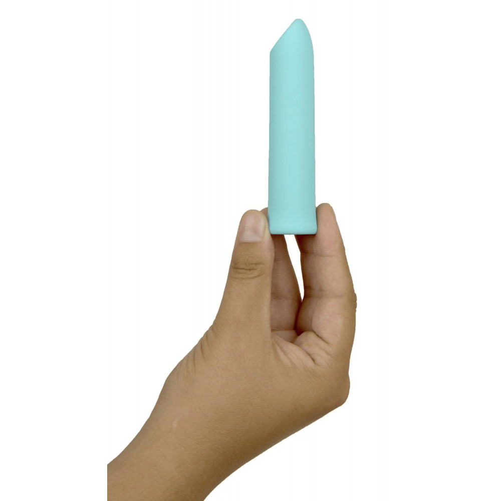 Вибропули и мини-вибраторы - Вибропуля S Pleasures Velvet Bullet Candy Turquoise 3