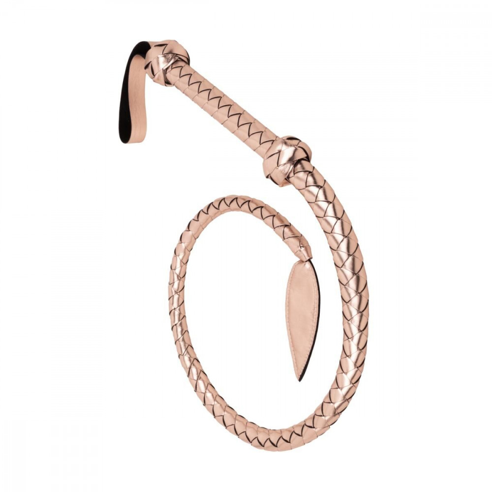 Плети, стеки, флоггеры, тиклеры - Плеть Rosy Gold Kinky Whip 2