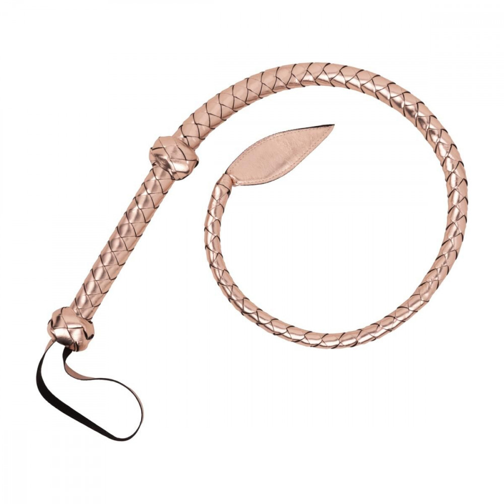 Плети, стеки, флоггеры, тиклеры - Плеть Rosy Gold Kinky Whip