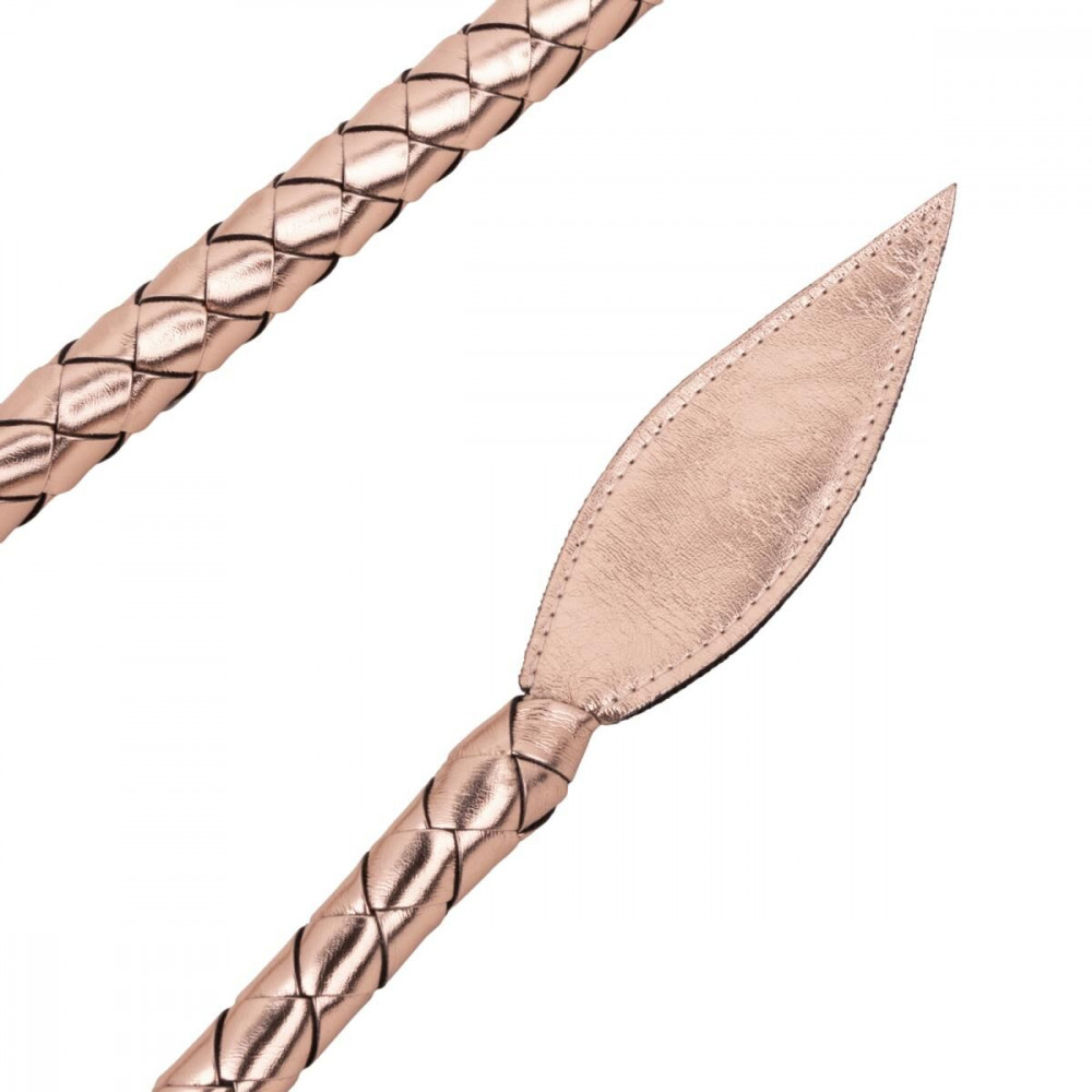 Плети, стеки, флоггеры, тиклеры - Плеть Rosy Gold Kinky Whip 5