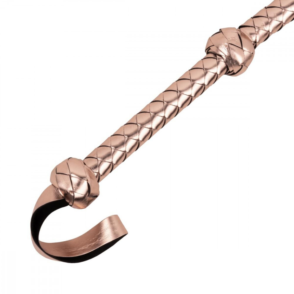 Плети, стеки, флоггеры, тиклеры - Плеть Rosy Gold Kinky Whip 4
