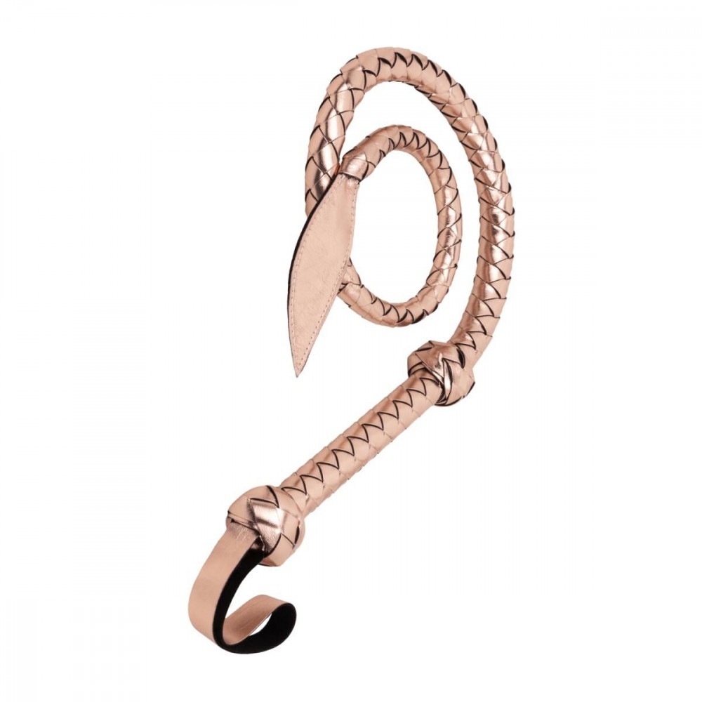 Плети, стеки, флоггеры, тиклеры - Плеть Rosy Gold Kinky Whip 3