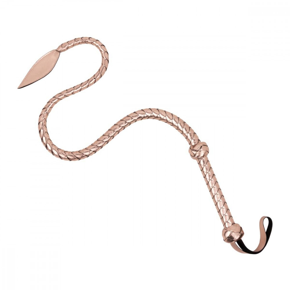 Плети, стеки, флоггеры, тиклеры - Плеть Rosy Gold Kinky Whip 1