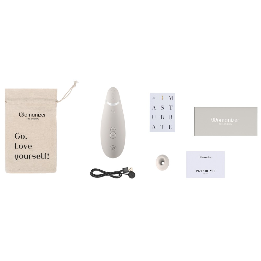 Секс игрушки - Вакуумный клиторальный стимулятор Womanizer Premium 2 Gray 12