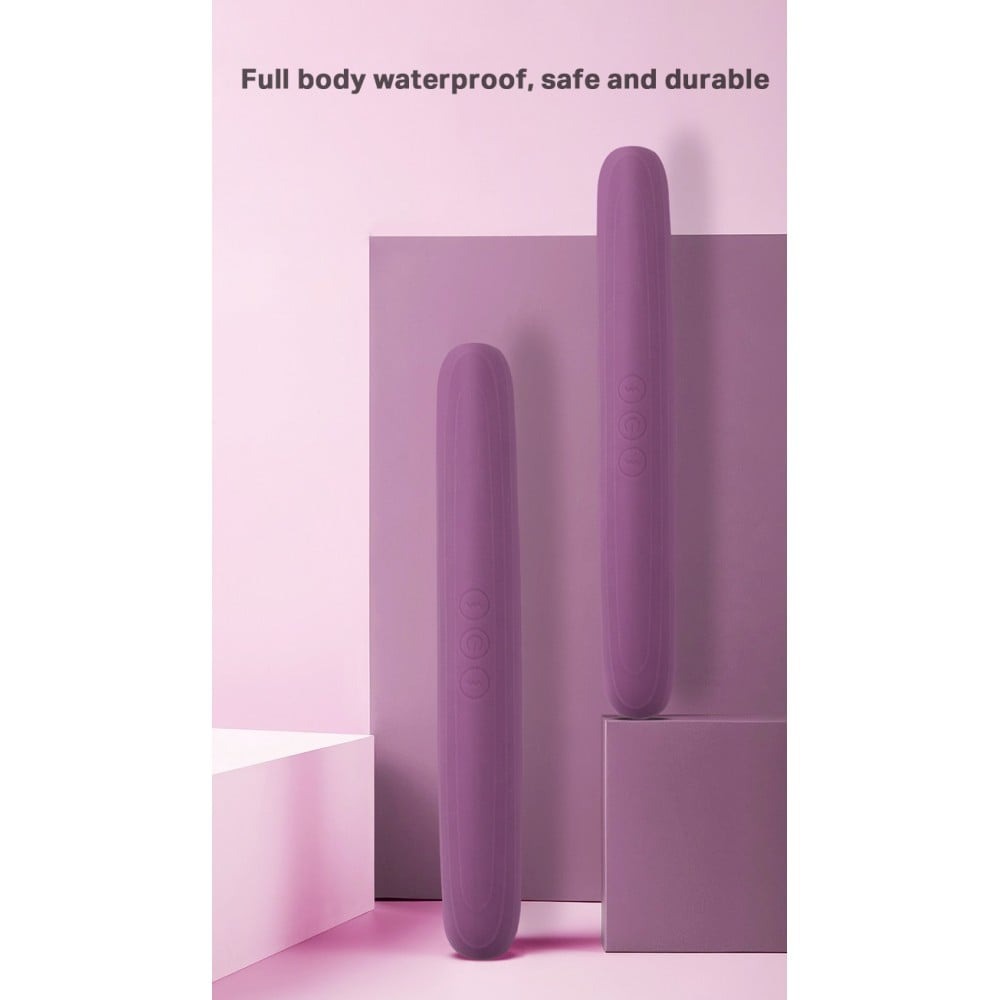 Різне - Вібратор двосторонній Sweet Em Velvet Lure, 10 режимів вібрації, фіолетовий 6