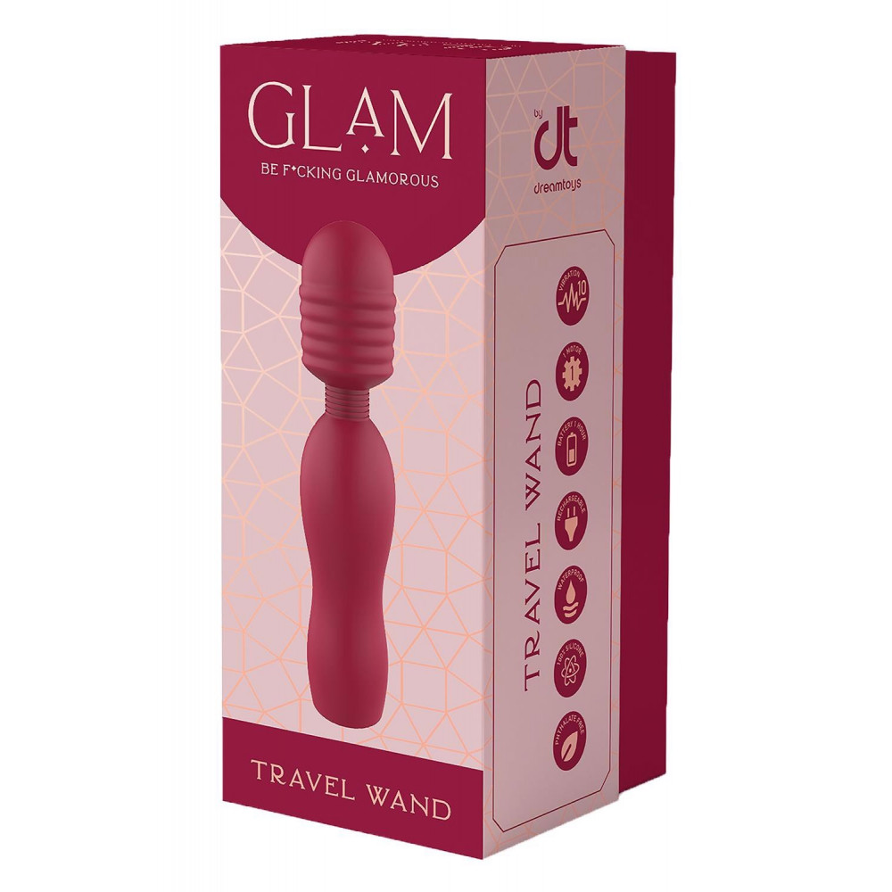  - Вибратор микрофон Dream Toys Glam Travel Wand, красный 3