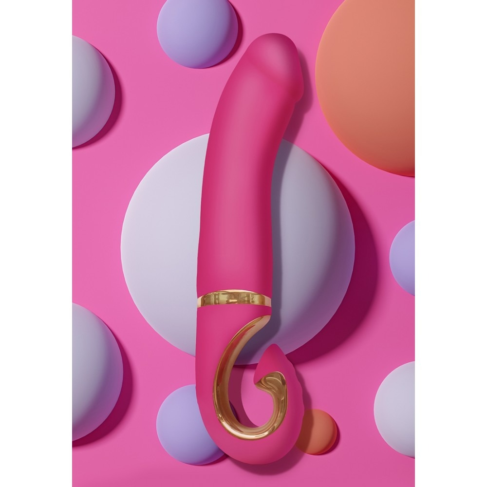 Різне - Вібратор нереалістичний Gjay Mini Gvibe, рожевий, 19 см х 3.5 см 1