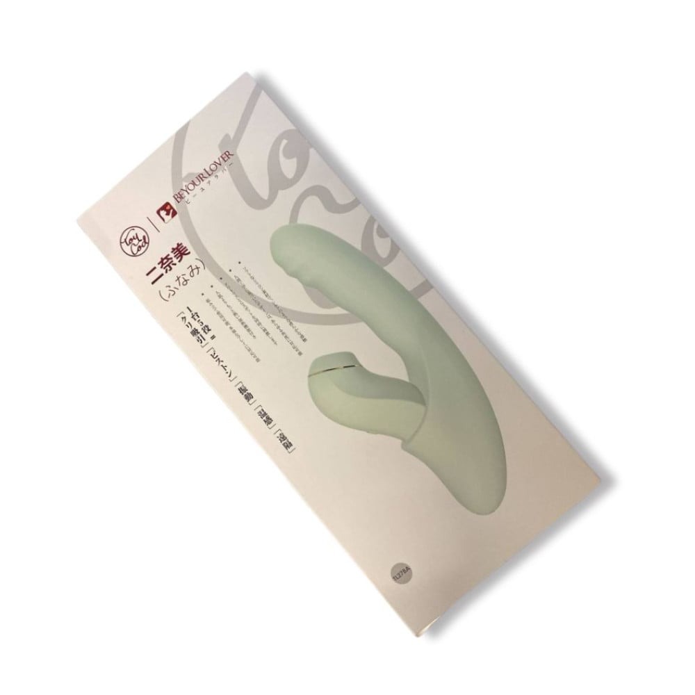  - Вібратор зі знімним вакуумним стимулятором BeYourLover Fatima з підігрівом, м'ятний 12