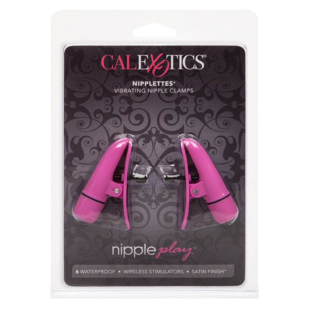 Секс игрушки - Зажимы на соски с вибрацией California Exotic Novelties, розовые, 7 см 2