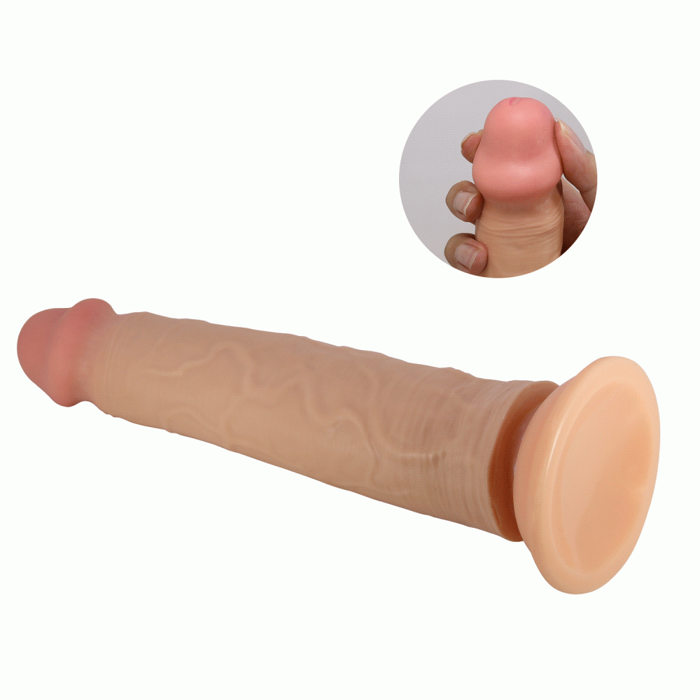  - Фалоімітатор на присосці, з ефектом ковзної шкіри LyBaile - Sharife Sliding Skin 10”, BW-008118LP 5