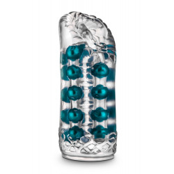 Мастурбатор вагіна з намистинами всередині Blush M For Men Super Stroker Clear, прозорий