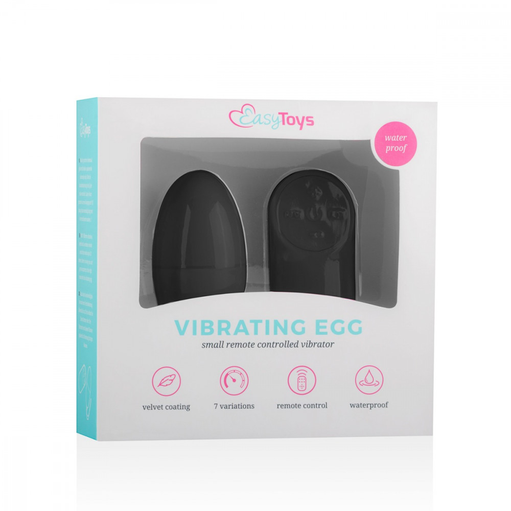 Секс игрушки - Виброяйцо с пультом Easytoys Remote Control Vibrating Egg, ЧЕРНЫЙ 1