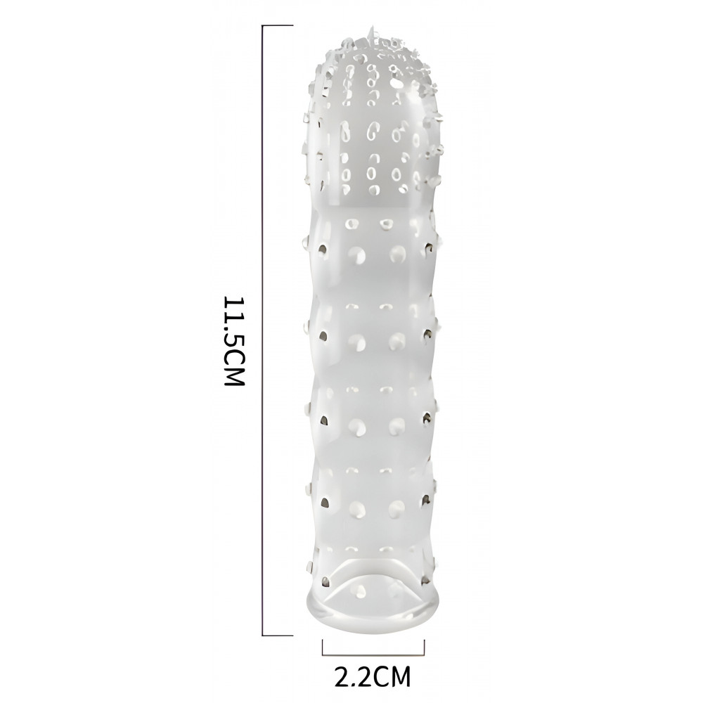 Різне - Стимулююча насадка-презерватив Meleon AR034 B 2