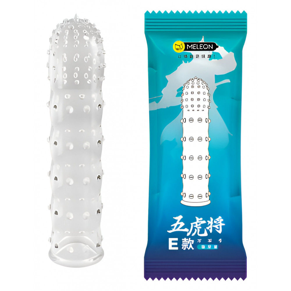 Різне - Стимулююча насадка-презерватив Meleon AR034 B
