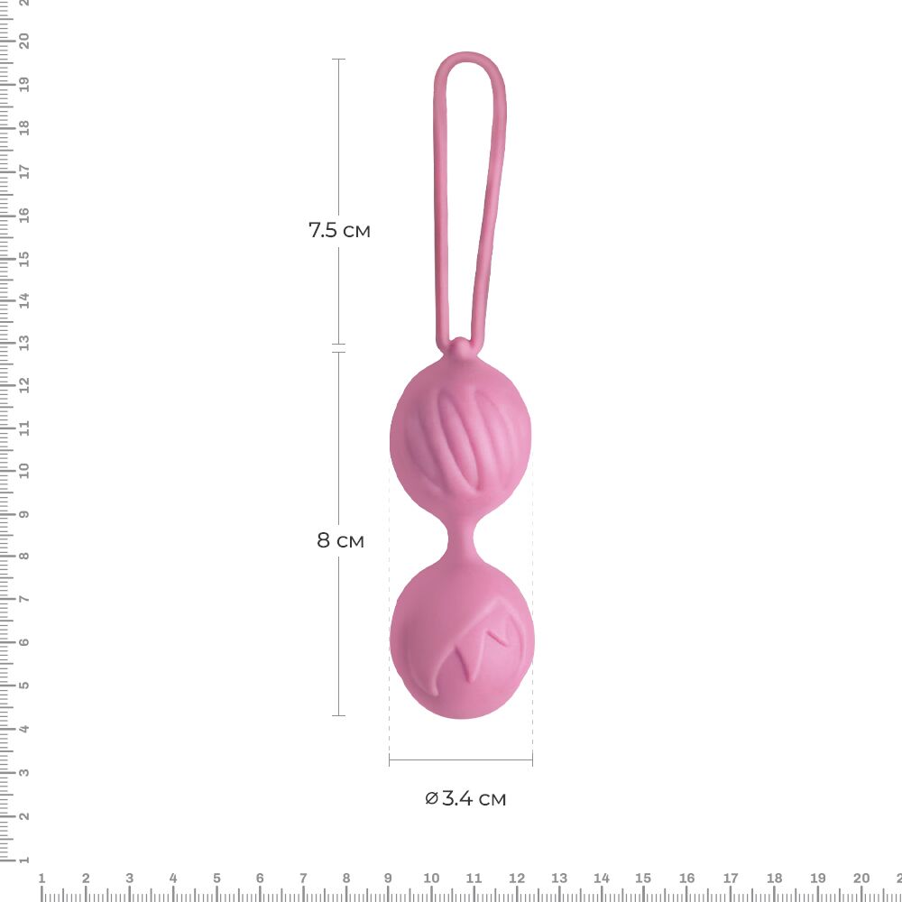 Вагинальные шарики - Вагинальные шарики Adrien Lastic Geisha Lastic Balls Mini Pink (S), диаметр 3,4 см, масса 85 г 3