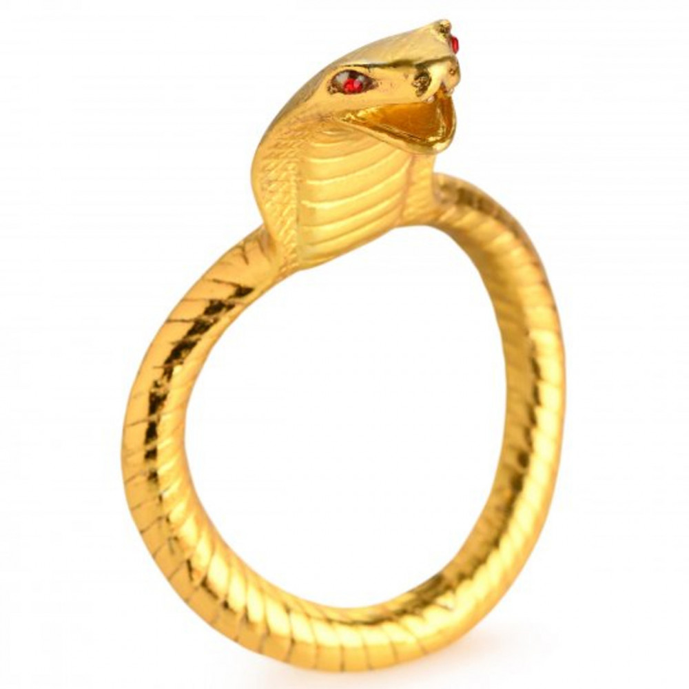 Эрекционное кольцо - Эрекционное кольцо на пенис Cobra King золотистое 3