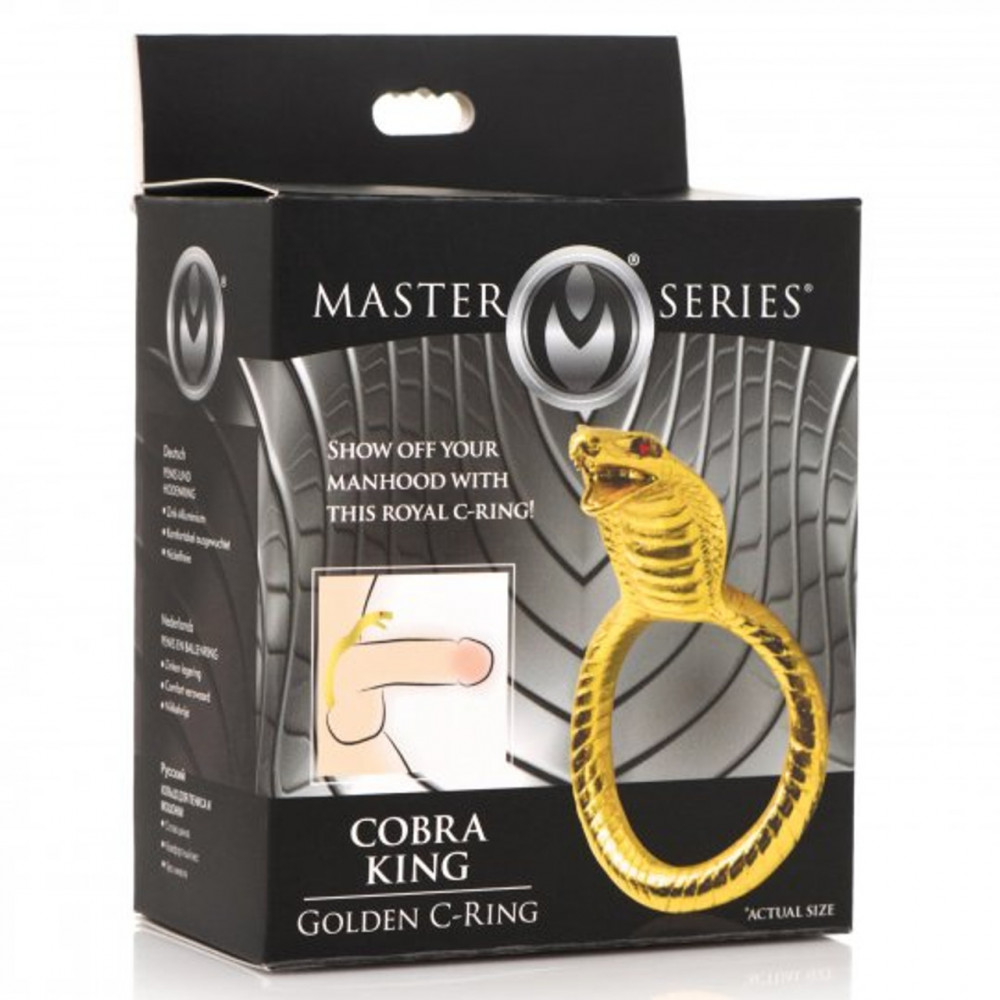 Эрекционное кольцо - Эрекционное кольцо на пенис Cobra King золотистое 1