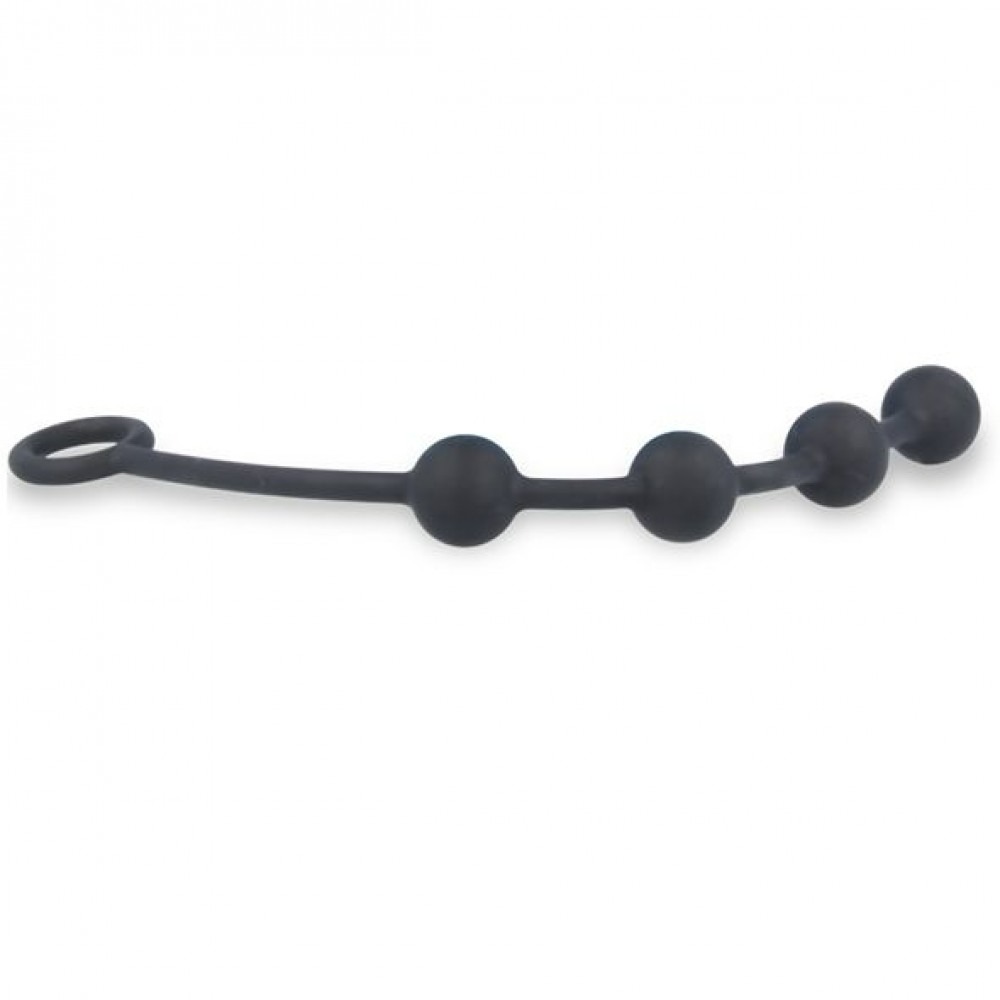 Секс игрушки - Анальная цепочка Nexus Excite, силиконовые, 24 см х 2 см, черные 2