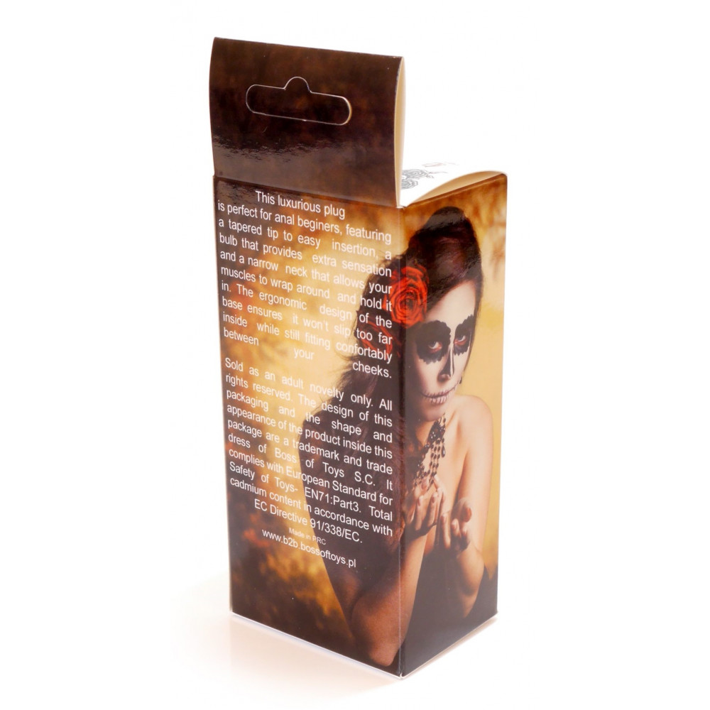 Анальные игрушки без вибрации - Анальная пробка Boss Series - Jewellery Gold BUTT PLUG Light Blue, BS6400067 8