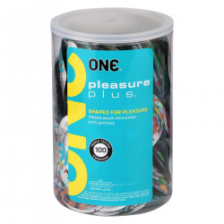 Банка презервативов ONE Pleasure Plus, 100 шт