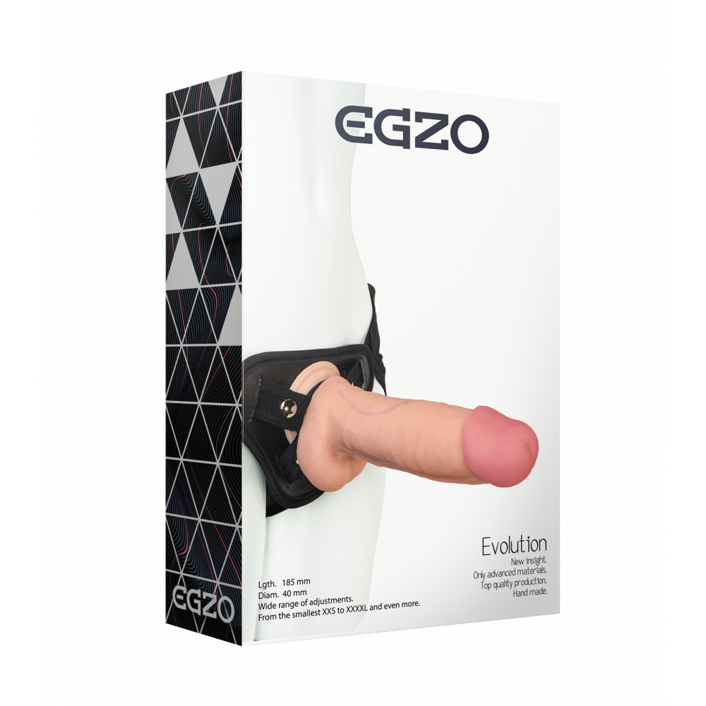 Разное - Страпон женский EGZO Evolution STR005 ( 20 см х 4,8 см )