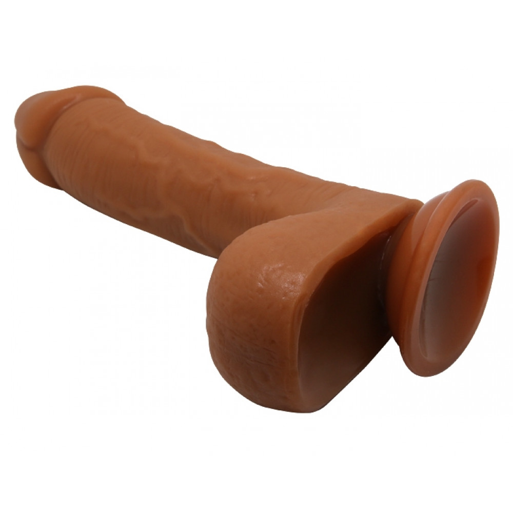 - Фаллоимитатор на присоске Baile Beautiful JOHNSON 8,7'' Brown, BW-008040NR-1 7