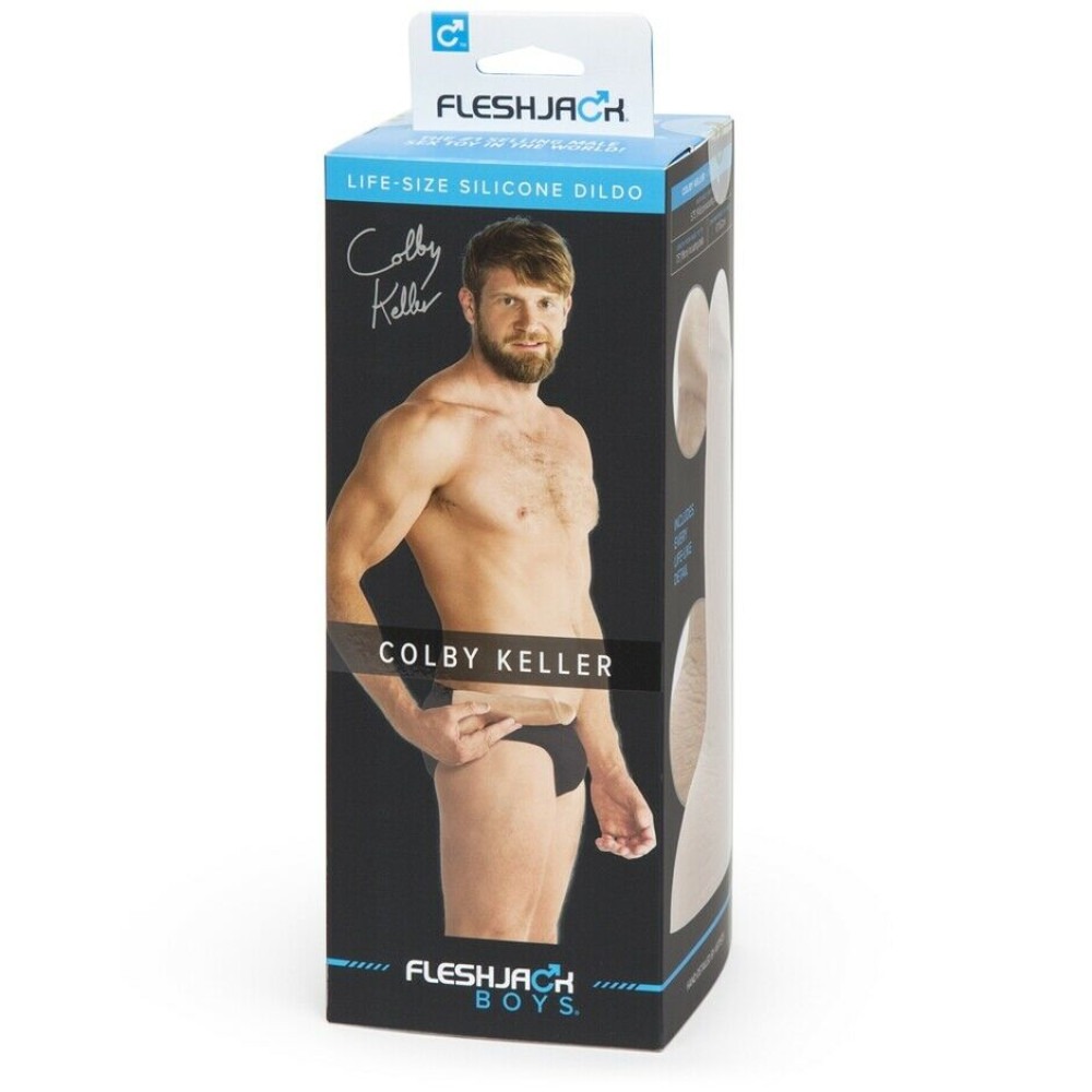 Секс игрушки - Фаллоимитатор с мошонкой реалистичный Fleshjack Boys COLBY KELLER DILDO, телесный, 19 см х 6 см 4