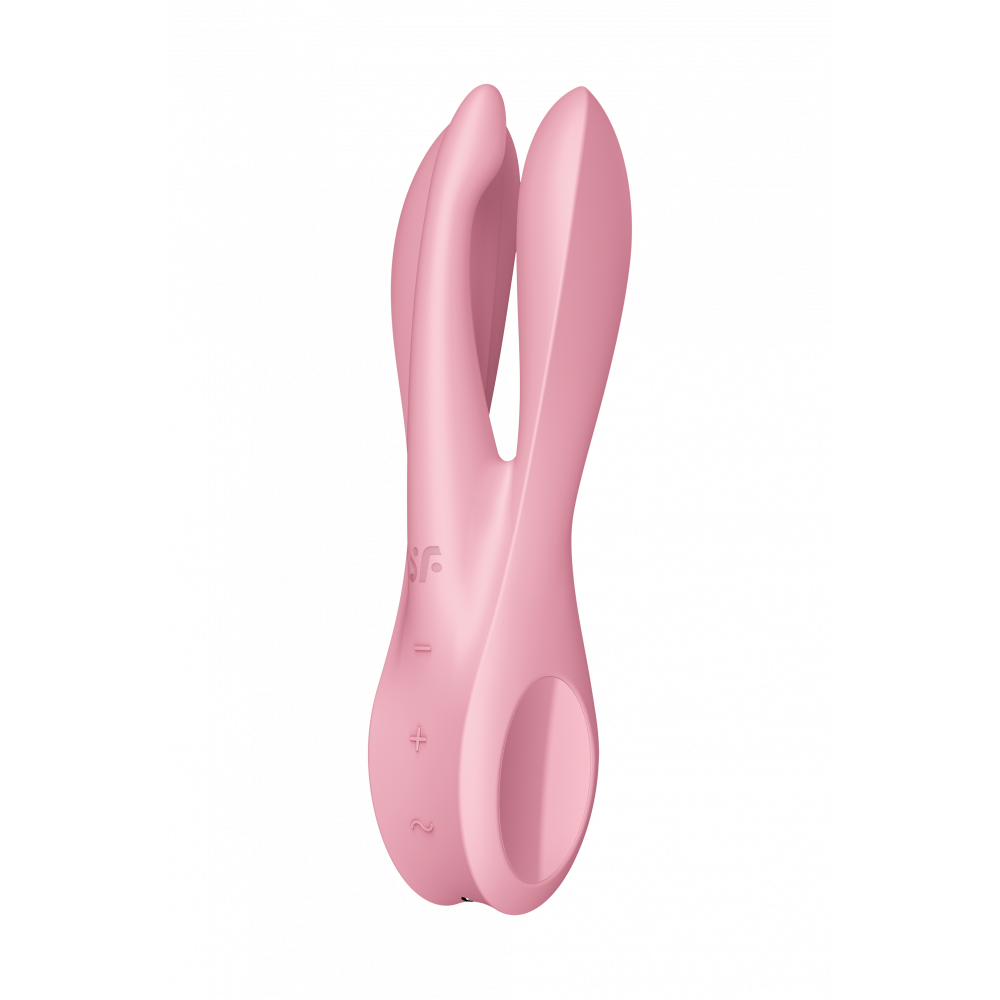 Разное - Гибкий клиторальный вибратор с 3 моторами SATISFYER THREESOME 1 розовый 2