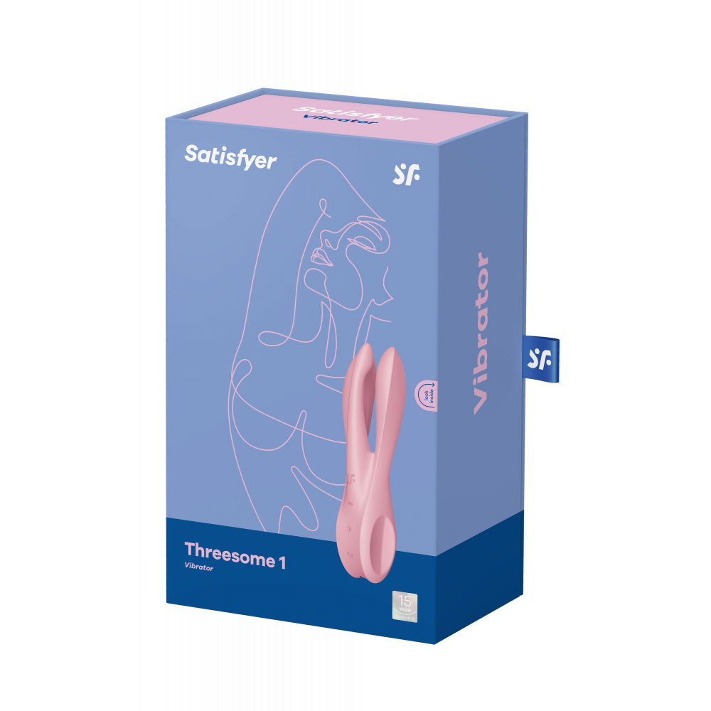 Разное - Гибкий клиторальный вибратор с 3 моторами SATISFYER THREESOME 1 розовый 5