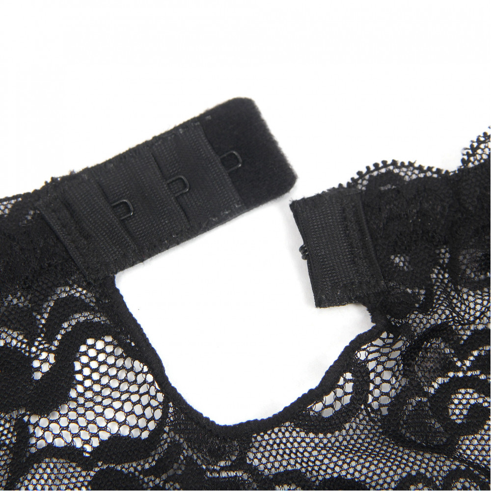 Різне - Комплект мереживний пояс для панчіх з трусиками StarNight, чорний, L 5