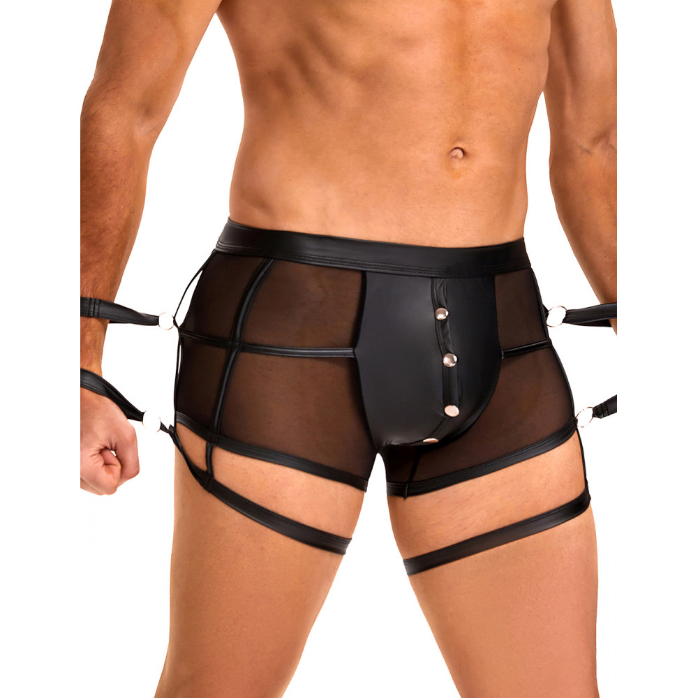 Різне - Чоловічі труси напівпрозорі Star Night з обмежувачами для рук, чорні, M 3